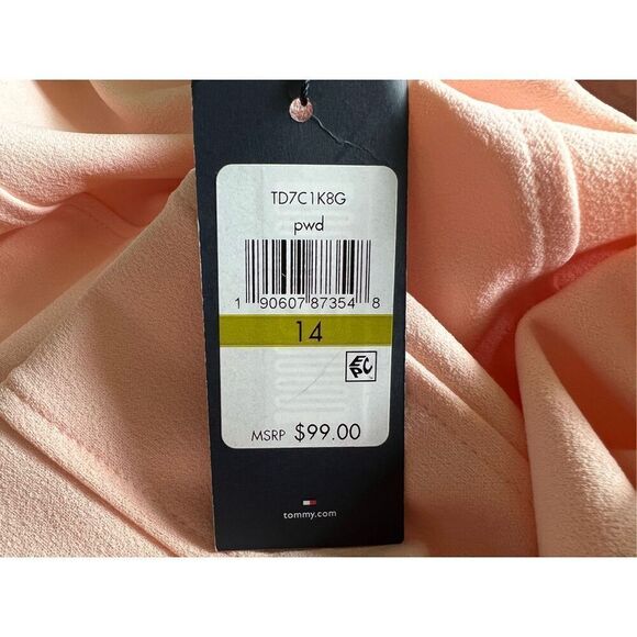 NWT Womens Tommy Hilfiger Fit & Flare Crepe Scuba Dress in Powder - Sz 14 - Picture 4 of 4